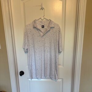 Classic White Polo Shirt with Blue Accents